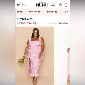 Show Me Your MuMu Pink Floral Ruffle Dress